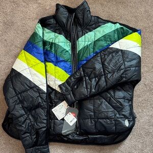 FP Movement by Free People Multicolor Chevron Puffer Jacket
